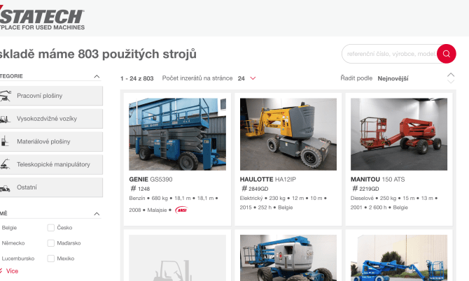 Integrace do společného group stocku bazarových strojů